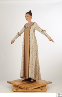  Photos Woman in Historical Dress 9 16th century Historical Clothing brown dress whole body 0002.jpg
